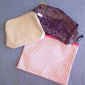 Three Estee Lauder cosmetic bags - unused